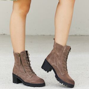 Legend Searching for Love Burnished Zip-Up Combat Booties